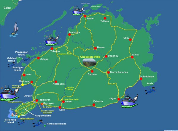 Map of Bohol