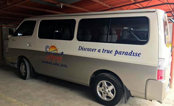 Moalboal van for hire