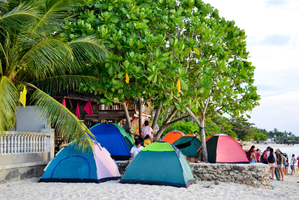 can i set up tent in maravilla beach tabuelan