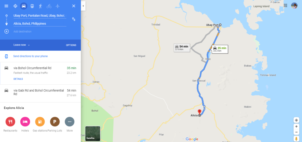 Ubay to Alicia Guide